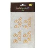 Obrączki akrylowe 16szt złote