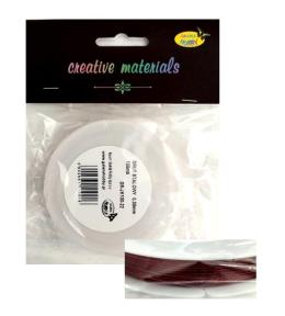 Drut stalowy 0.3mm duża szpula 100mb bordowy