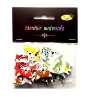 Guziki ozdobne Pieski 25mm 15szt