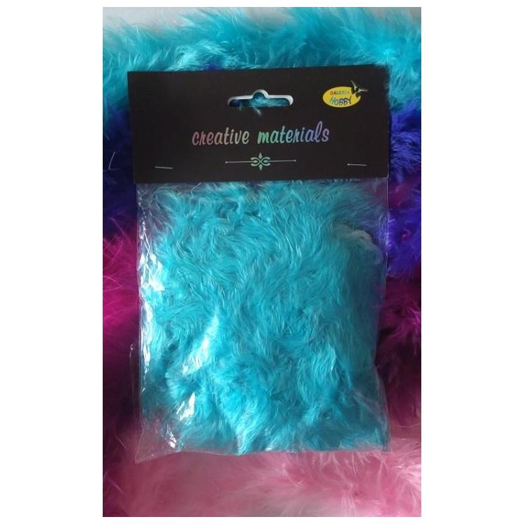 Girlanda z piór 2m błękitna