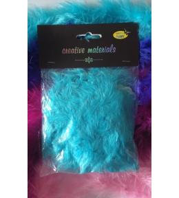 Girlanda z piór 2m błękitna