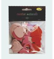 Serca z pianki samoprzylepne 66szt