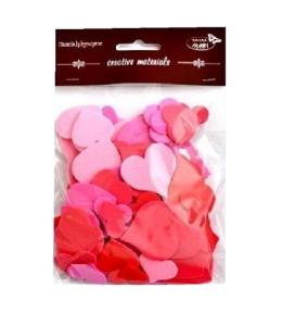 Serca czerwono-różowe 88szt