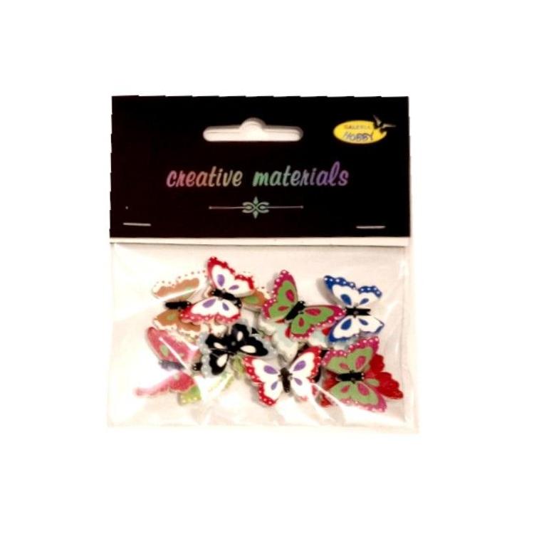 Guziki ozdobne Motylki 25mm 15szt