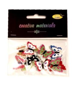 Guziki ozdobne Motylki 25mm 15szt