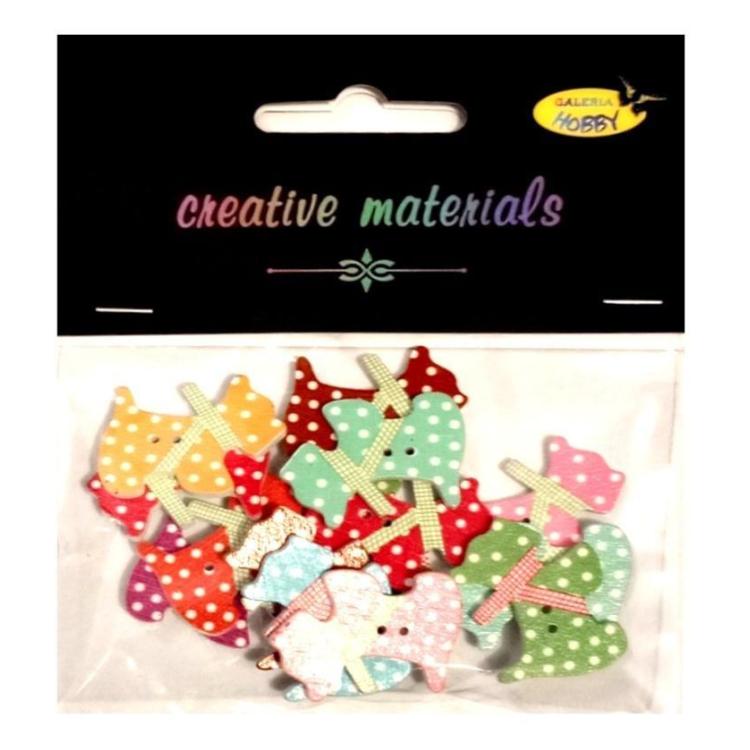 Guziki ozdobne Pieski 28x20mm 15szt