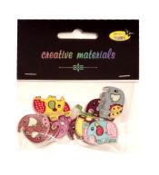 Guziki ozdobne Słoń 25x18mm 15szt