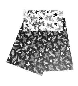 Kartony w motywy czarno-białe 24x24cm 3 arkusze