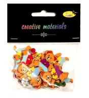 Guziki ozdobne Misie 30mm 15szt