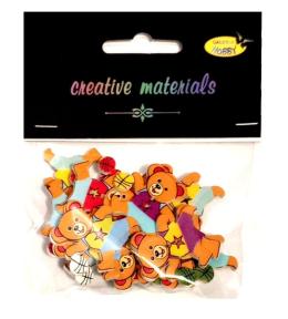 Guziki ozdobne Misie 30mm 15szt