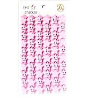 Stiker Gwiazdka piankowy jasny róż