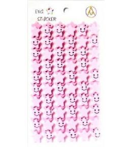 Stiker Gwiazdka piankowy jasny róż