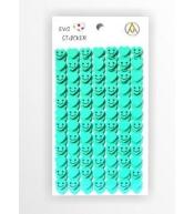 Stiker z elementami z pianki miętowy