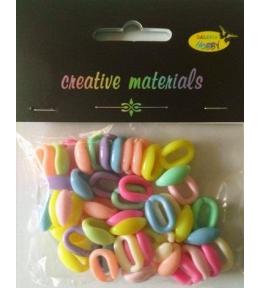 Koraliki plastikowe pastelowe 16x11mm 22g