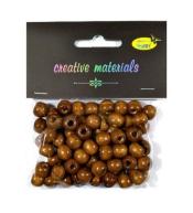 Koraliki drewniane brąz 10mm 25g