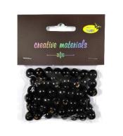 Koraliki drewniane czarne 10mm 25g