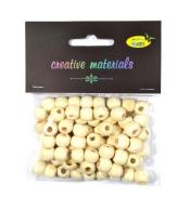 Koraliki drewniane kremowe 10mm 25g