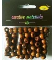 Koraliki drewniane brązowe ok 26g ok 150szt