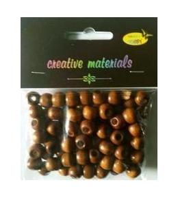 Koraliki drewniane brązowe ok 26g ok 150szt