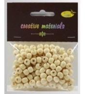 Koraliki drewniane kremowe ok 24g ok150szt