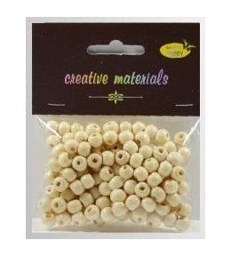 Koraliki drewniane kremowe ok 24g ok150szt