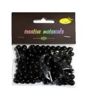 Koraliki drewniane czarne ok 26g ok150szt