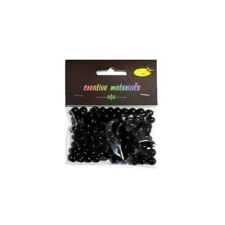 Koraliki drewniane czarne ok 26g ok150szt
