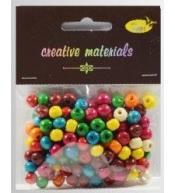 Koraliki drewniane kolorowe ok 26g ok150szt
