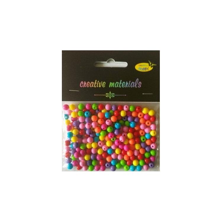 Koraliki okrągłe kolorowe 6mm ok 22g