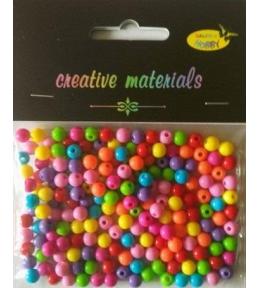 Koraliki okrągłe kolorowe 6mm ok 22g