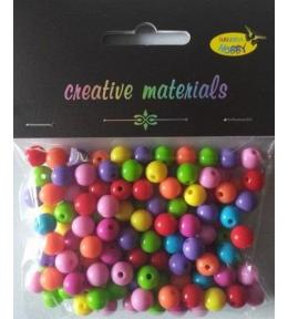Koraliki okrągłe kolorowe 8mm ok 40g