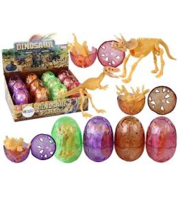 Otwierane jajo dinozaura figurka żółta 9cm