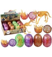Otwierane jajo dinozaura figurka żółta 9cm