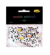 Guziki ozdobne Krowa 27x21mm 15szt