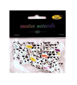 Guziki ozdobne Krowa 27x21mm 15szt