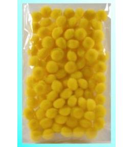 Pompony żółte 10mm100szt