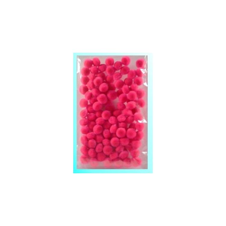 Pompony pink 10mm 100szt