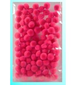 Pompony pink 10mm 100szt
