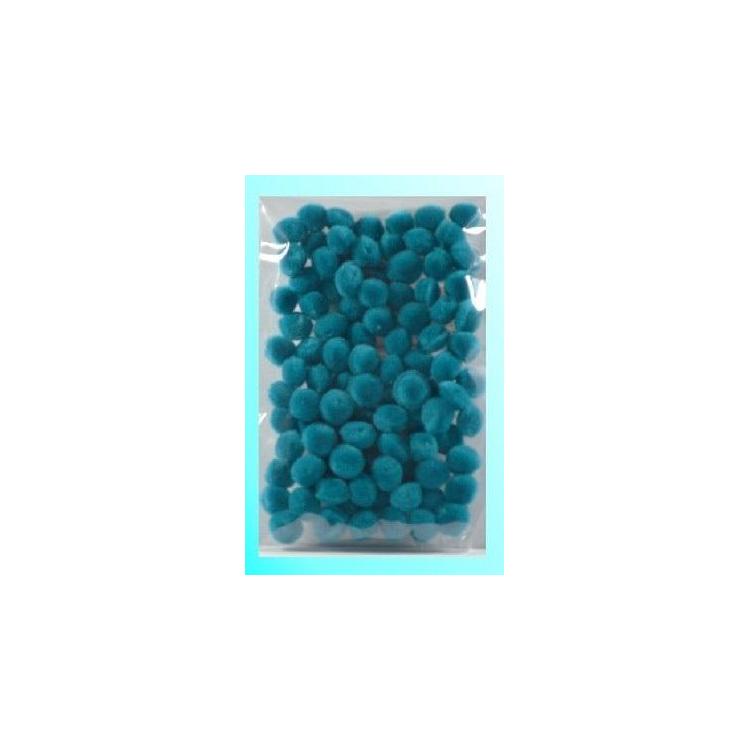 Pompony turkusowe 10mm 100szt