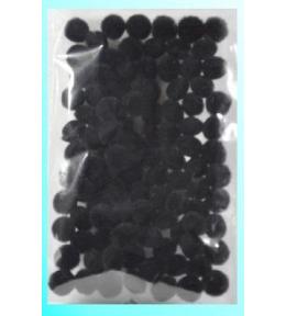 Pompony czarne 10mm 100szt