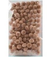 Pompony jasnobrązowe 10mm 100szt