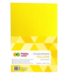 Arkusze piankowe A4 5szt żółte HAPPY COLOR