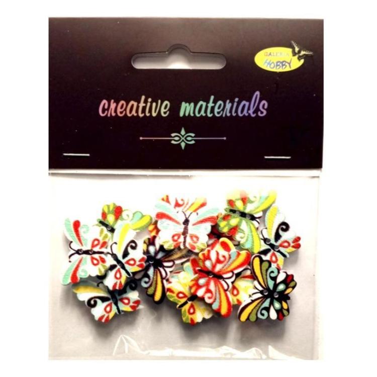 Guziki ozdobne Motyle 3 24x17mm 15szt