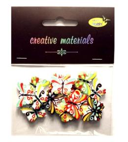 Guziki ozdobne Motyle 3 24x17mm 15szt