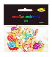 Guziki ozdobne Ślimak 20x15mm 15szt