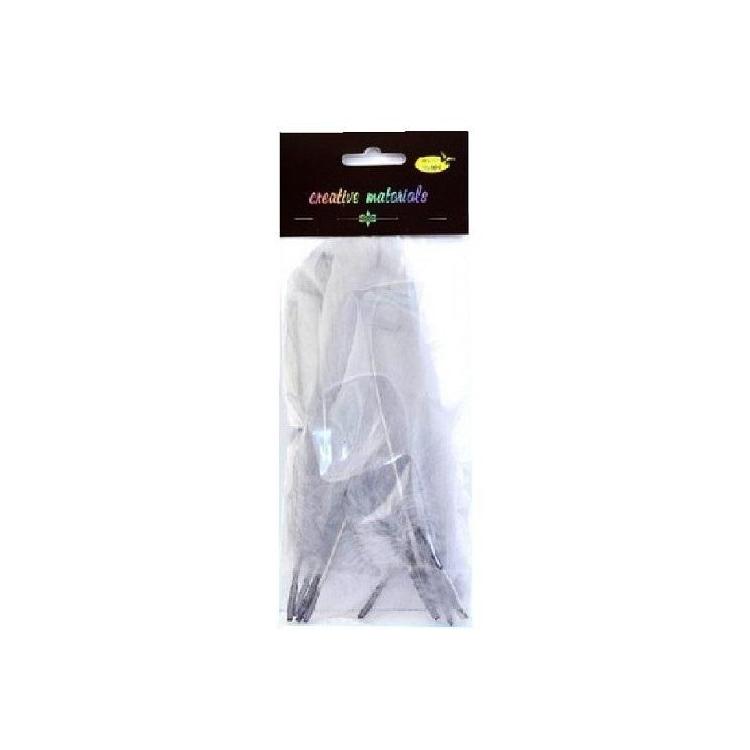 Piórka twarde jasnoszare 10szt