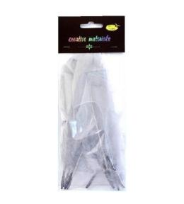 Piórka twarde jasnoszare 10szt