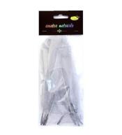 Piórka twarde jasnoszare 10szt