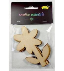 Elementy ze sklejki 3mm do ozdabiania kwiatek 3szt