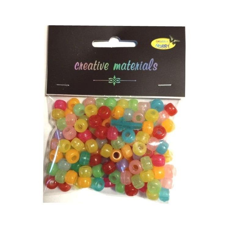 Koraliki świecące w ciemności 6mm 39g 150szt MIX